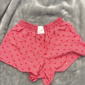 Charming Pink Heart Women's Athletic Shorts